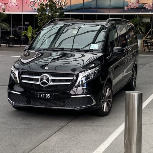 mercedes V Class-outside Q1 hotel-after-gold-coast-airport-transfer