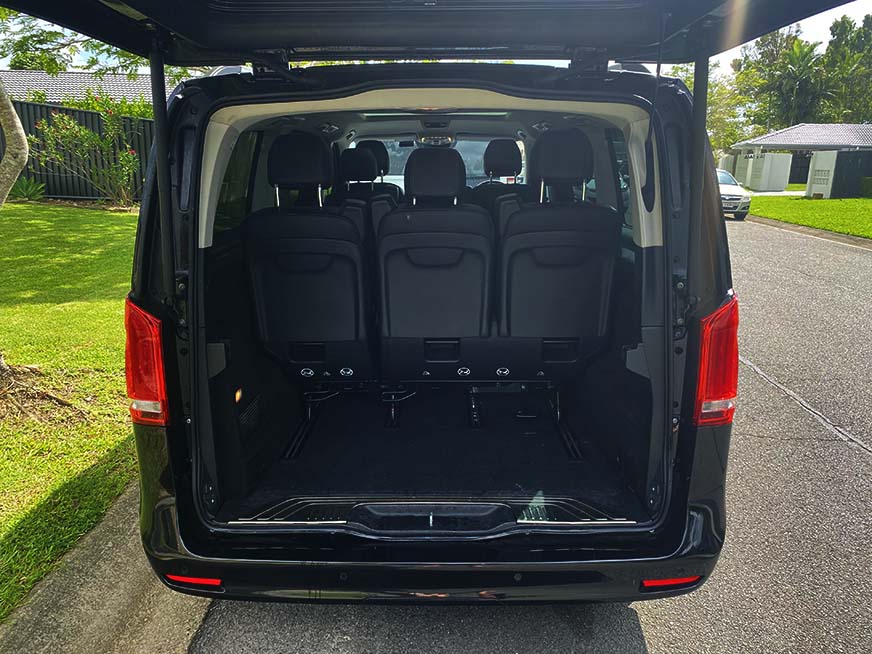 Elite Transfers Mercedes Benz V-Class luggage area